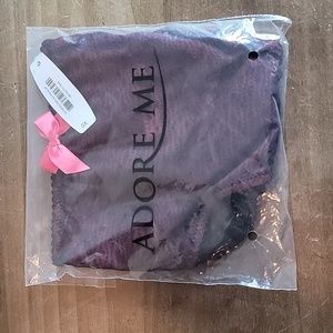 NWTs Dead Stock Adore Me Jet Black Lace Panties Size 0X
